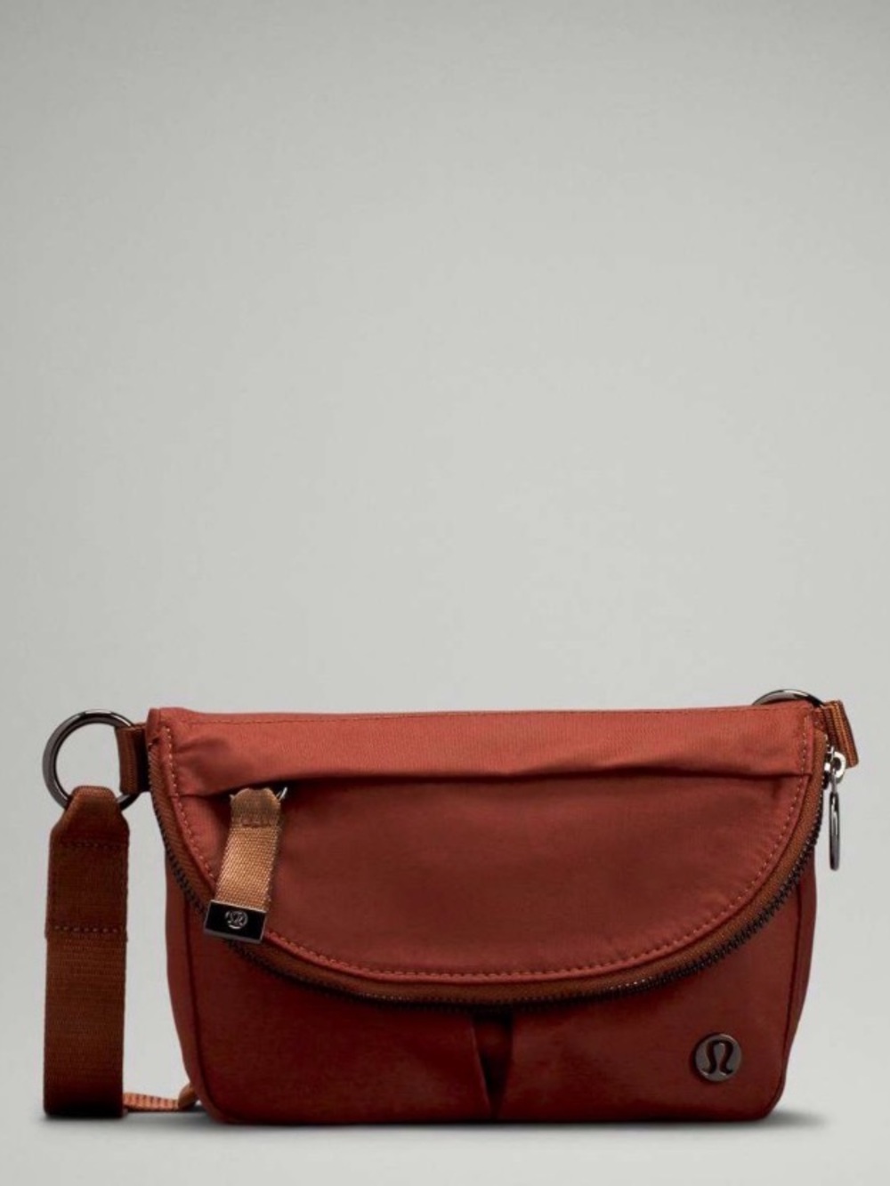 50) LULULEMON Micro All Night Festival Bag in Date Brown
